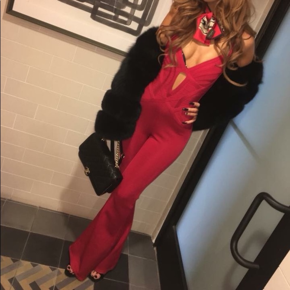 Herve jumpsuit red